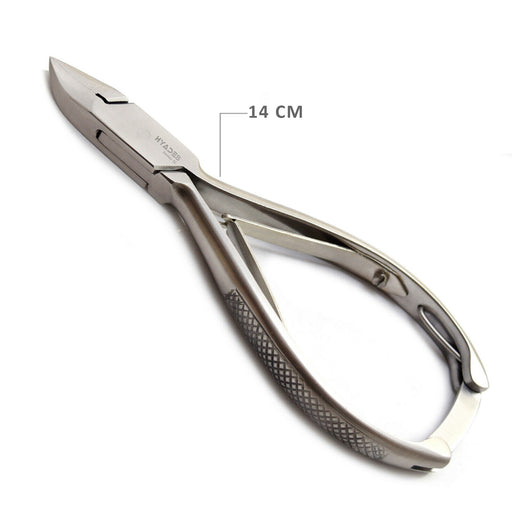 Nail Side Cutter Pattern Handle Curved End 14cm